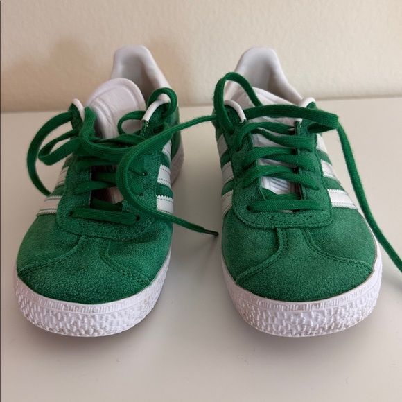 Adidas Kids Green and White Gazelle Sneakers - Picture 3 of 4
